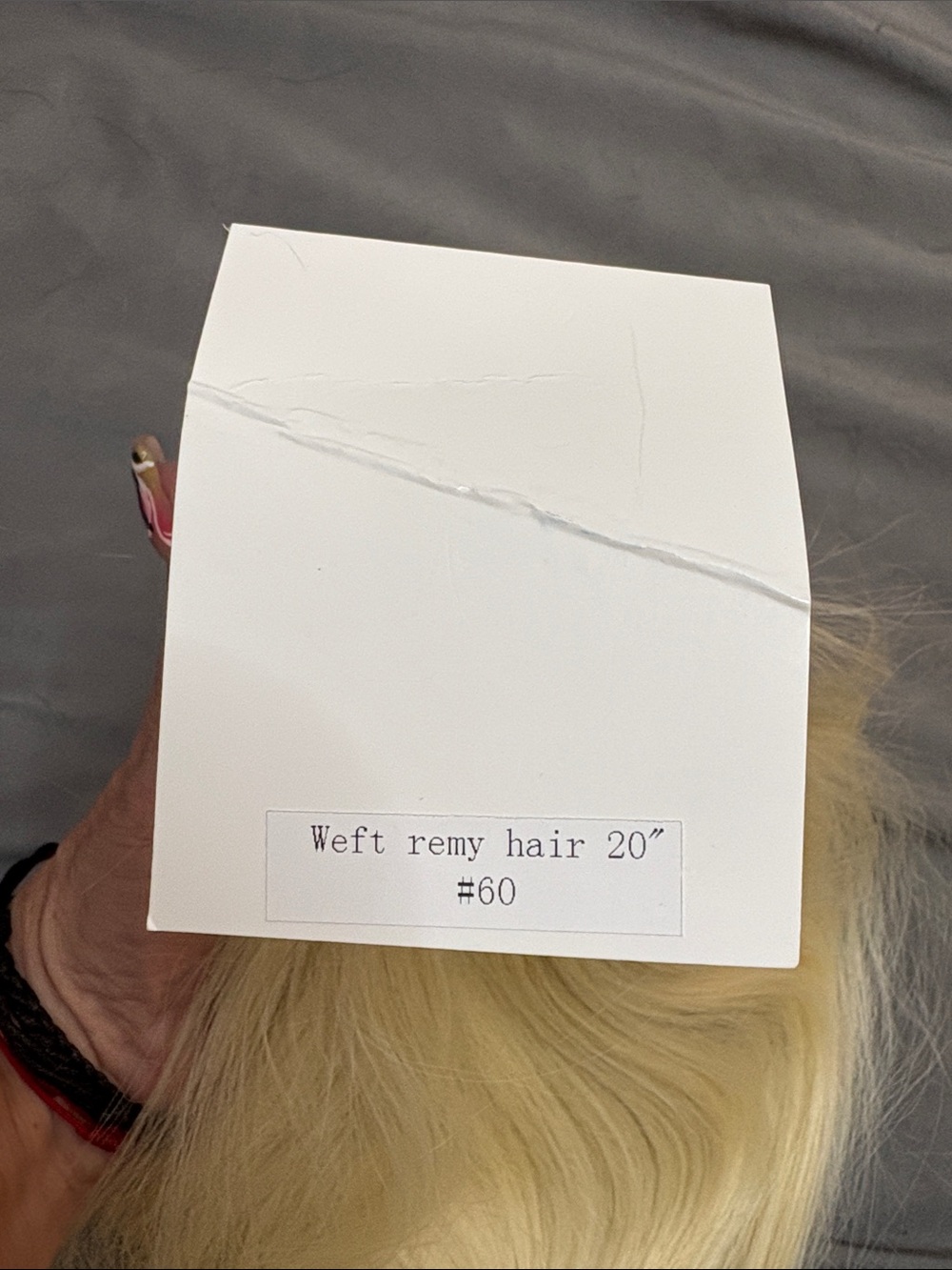 Hair extensions.Blonde Remy Hair Weft 20" - #60 sew in with thread